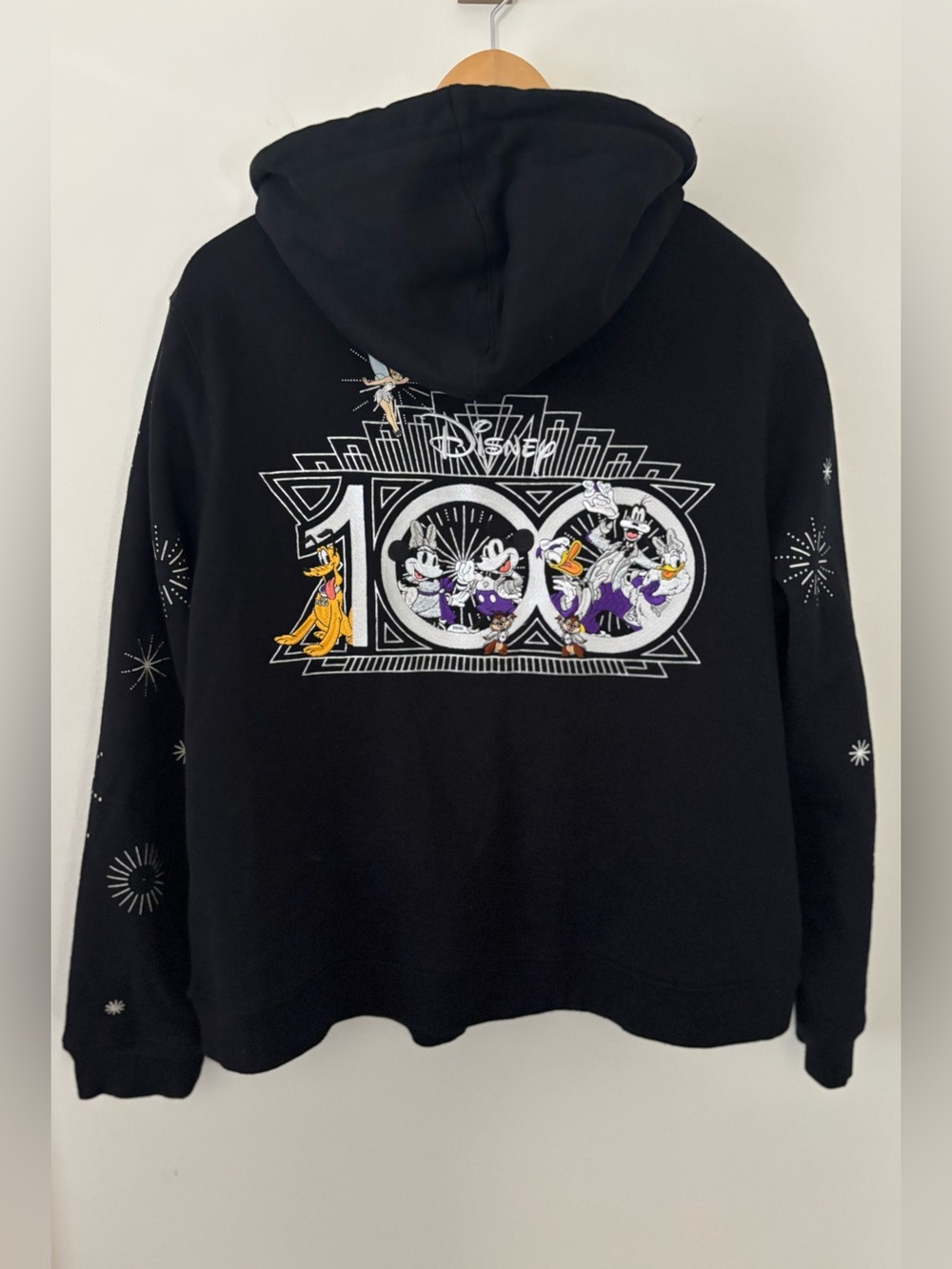 Disney100 Platinum Celebration Zip-Up Hoodie, Size XL